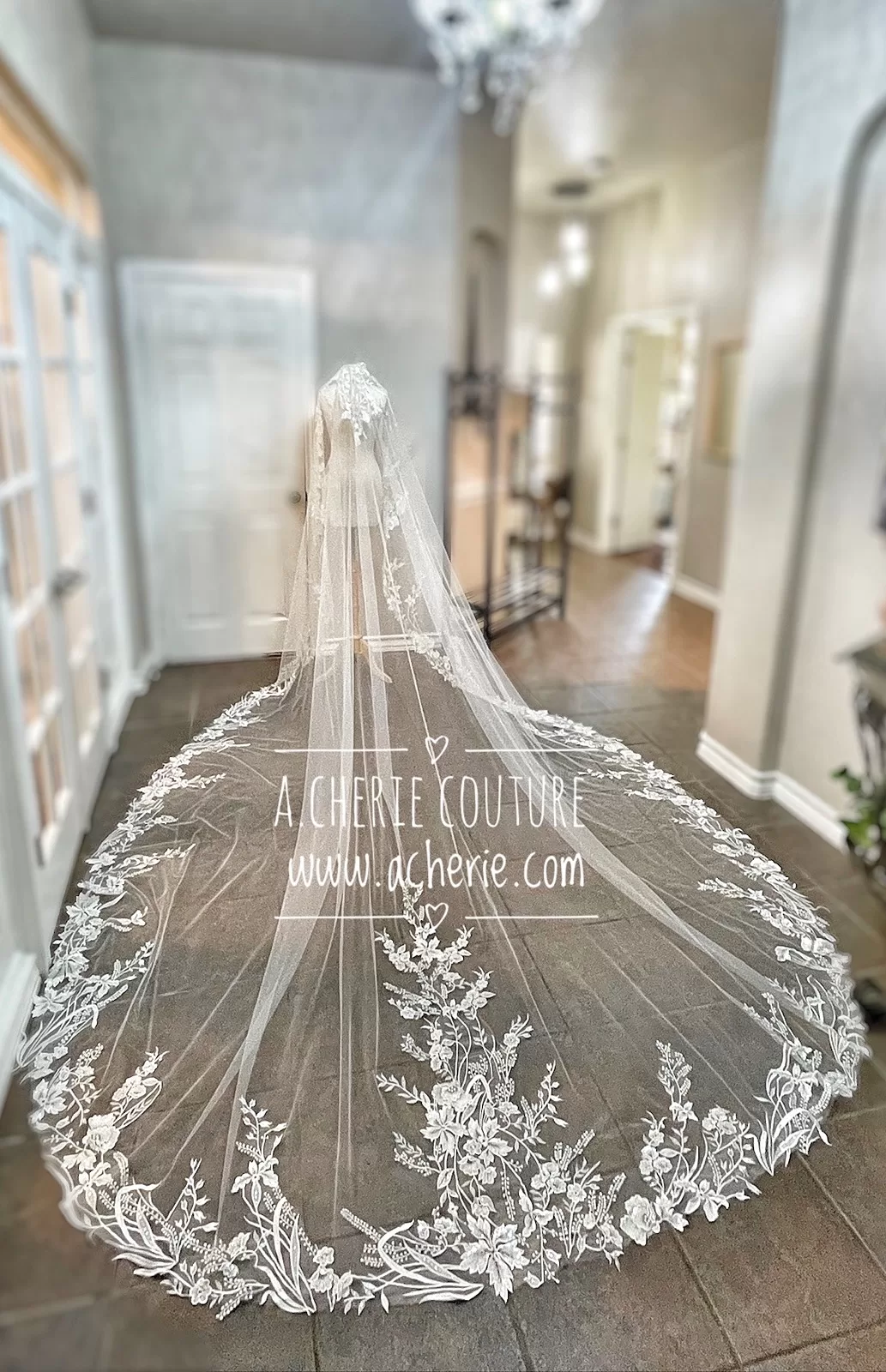 long-floral-veil long floral veil