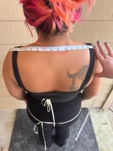 how to measure for your custom bridal gown across the back