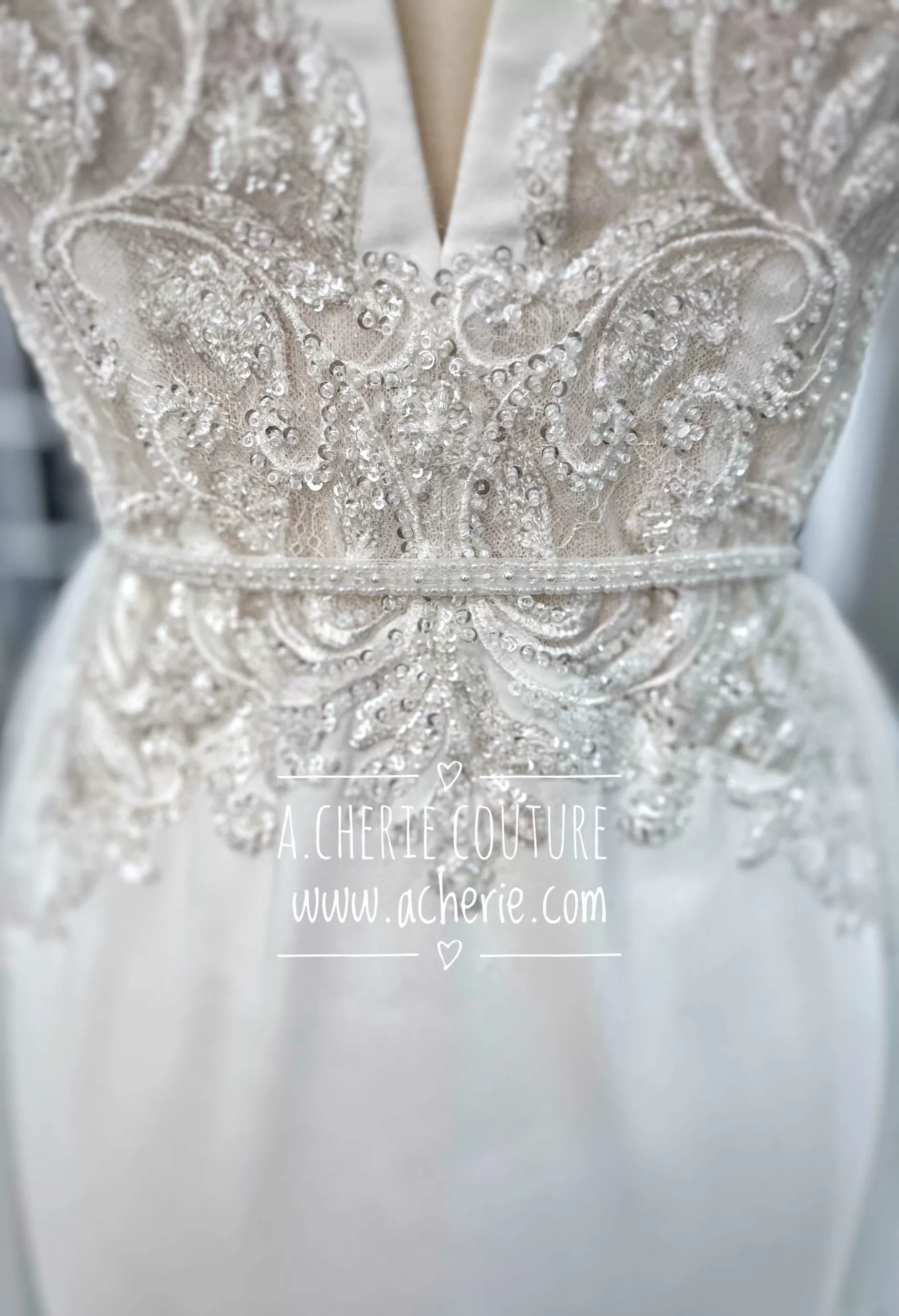 Sexy Low Back Fit and Flare Crepe Wedding Dress | Alaina - Image 12