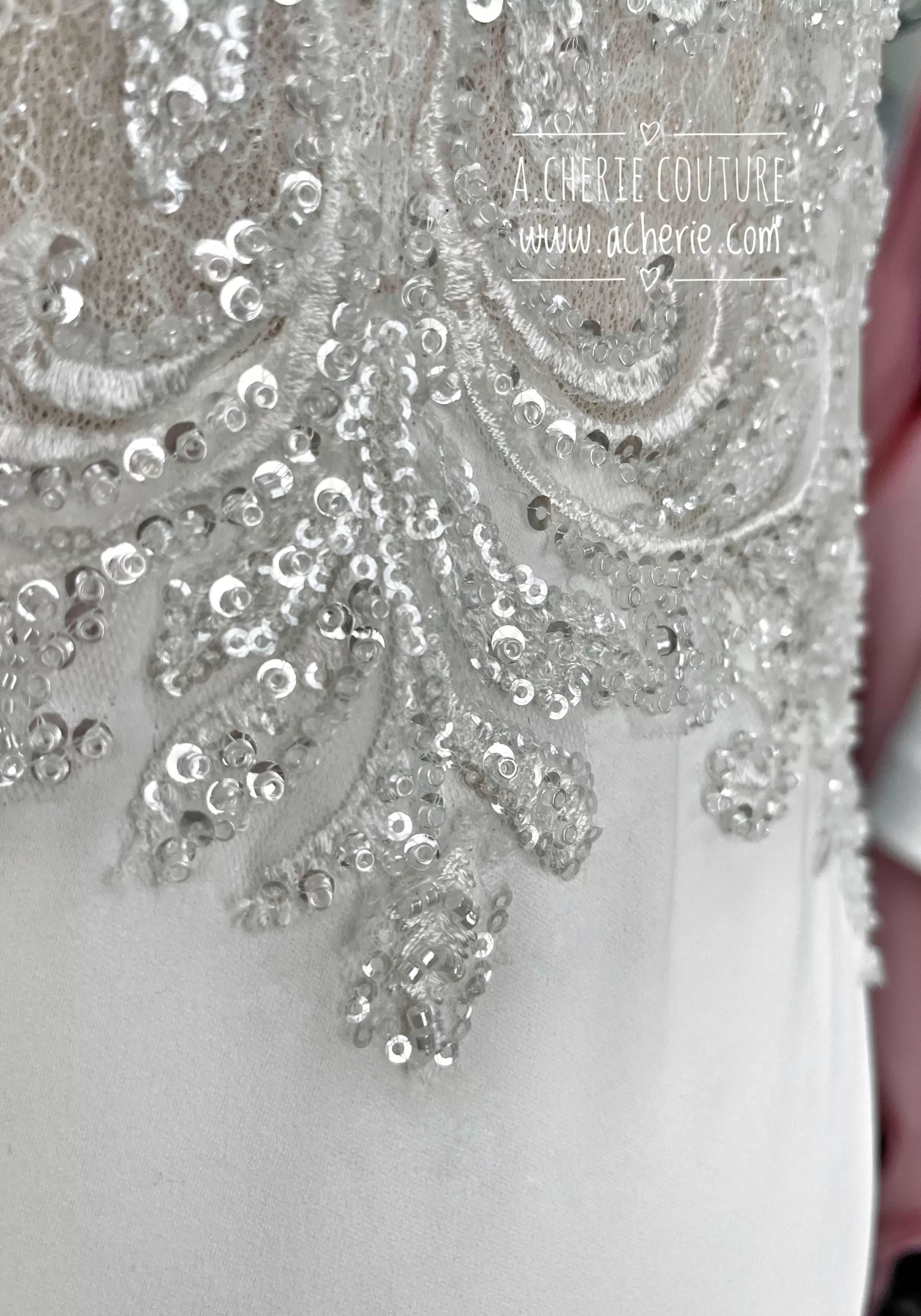 Sexy Low Back Fit and Flare Crepe Wedding Dress | Alaina - Image 16