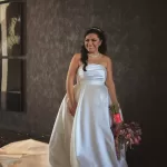 custom mikado a-line wedding dress