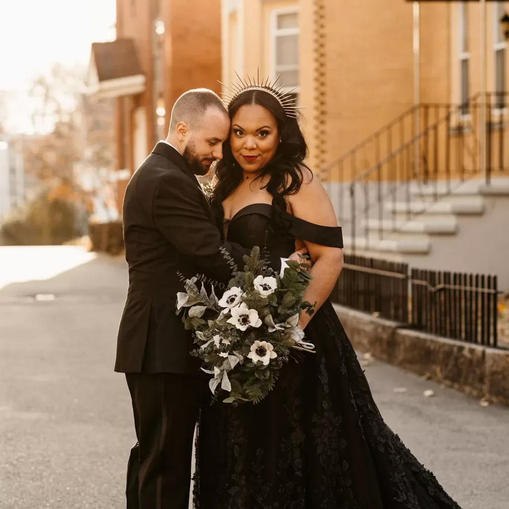 fall-wedding-with-black-wedding-dress fall wedding with black wedding dress