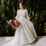 custom A-line Flowy wedding dress
